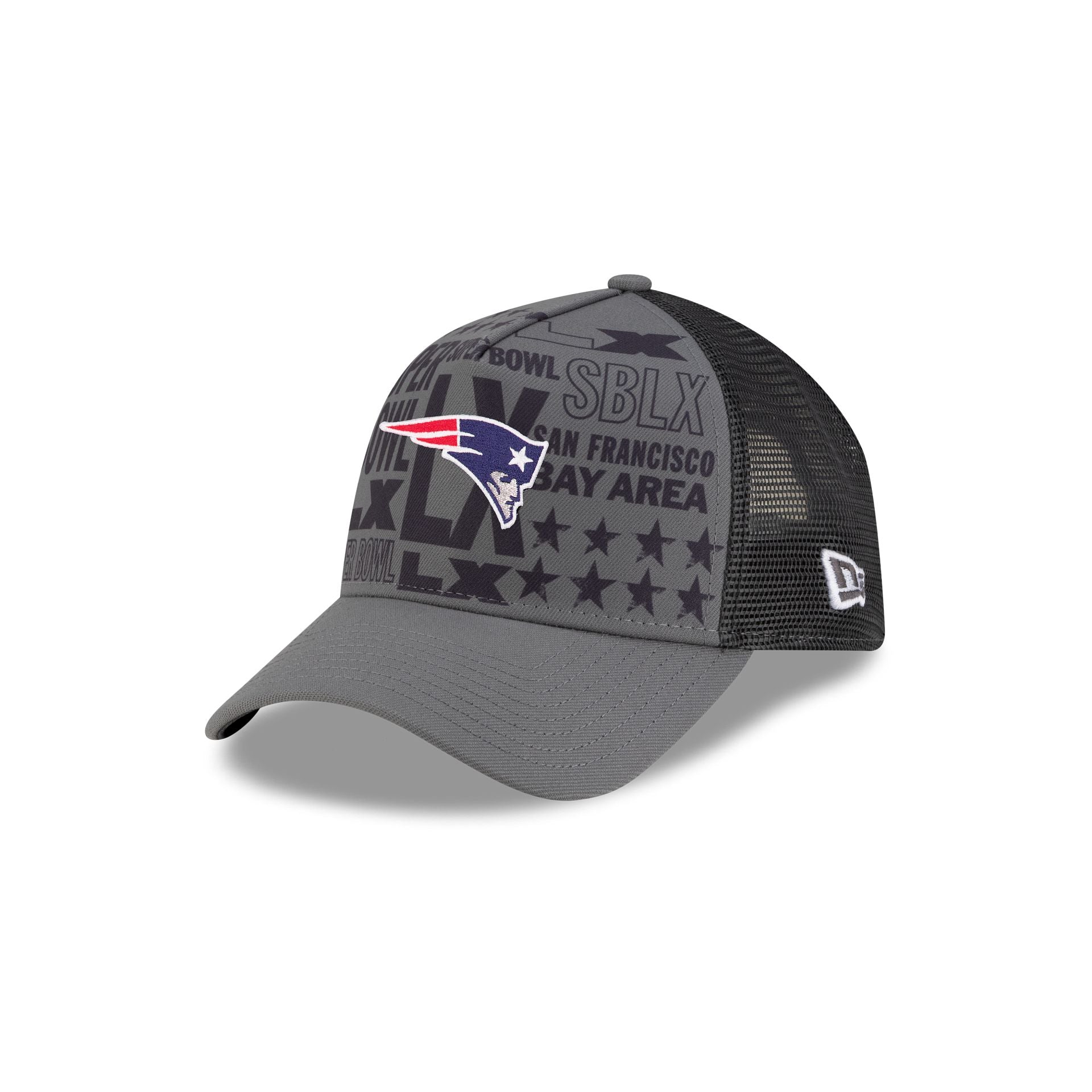 New England Patriots Super Bowl LX Participation 9FORTY A-Frame Trucker Hat