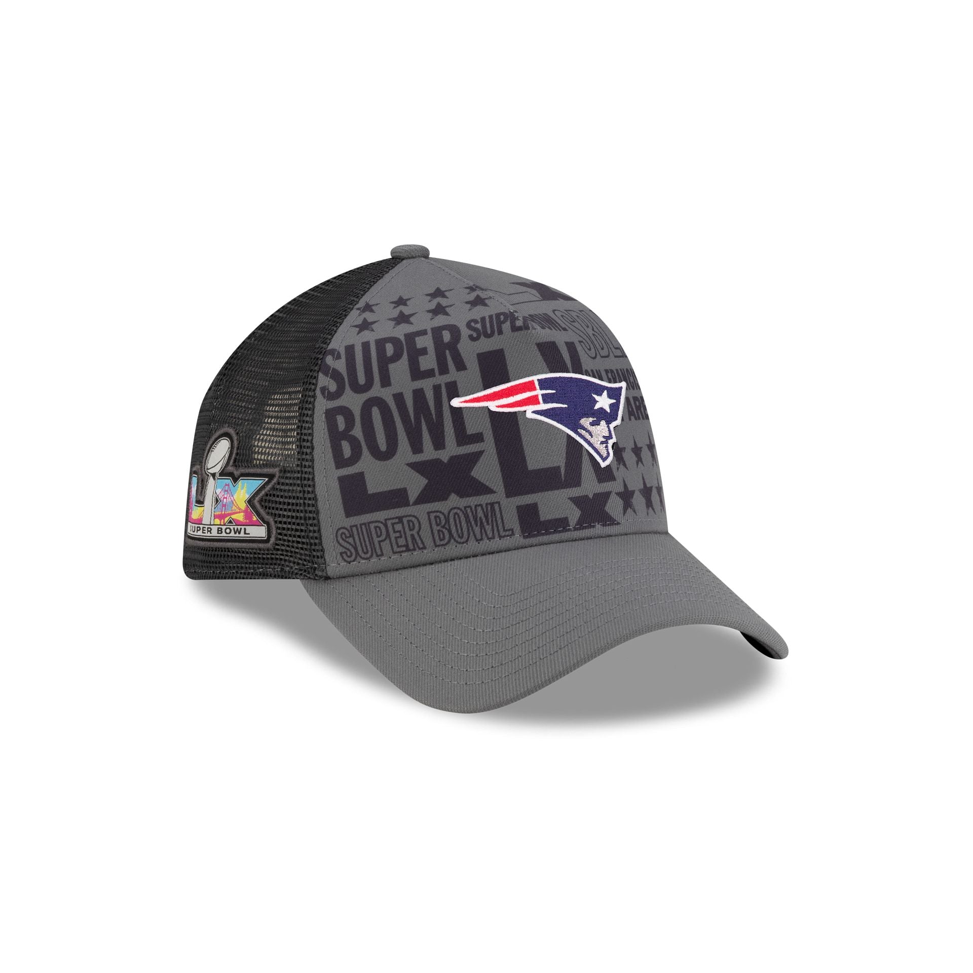 New England Patriots Super Bowl LX Participation 9FORTY A-Frame Trucker Hat