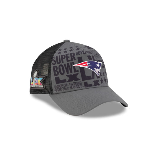 New England Patriots Super Bowl LX Participation 9FORTY A-Frame Trucker Hat - New Era Cap