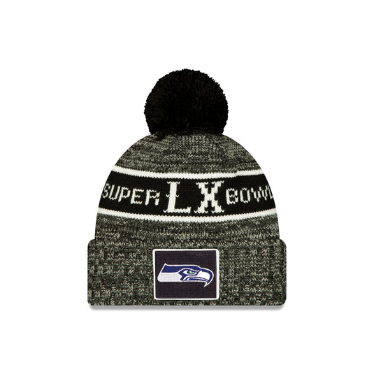 Seattle Seahawks Super Bowl LX Participation Pom Knit Hat - New Era Cap