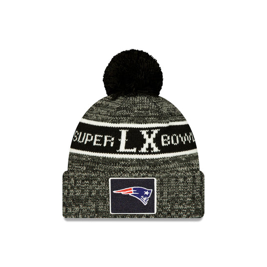 New England Patriots Super Bowl LX Participation Pom Knit Hat - New Era Cap