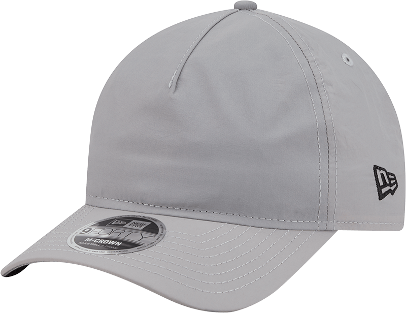 New Era Cap Black Platinum Tier Crinkle Nylon 9FORTY M-Crown A-Frame Snapback Hat
