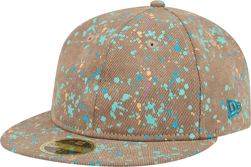New Era Cap Gold Tier Denim Splash Retro Crown 59FIFTY Fitted Hat