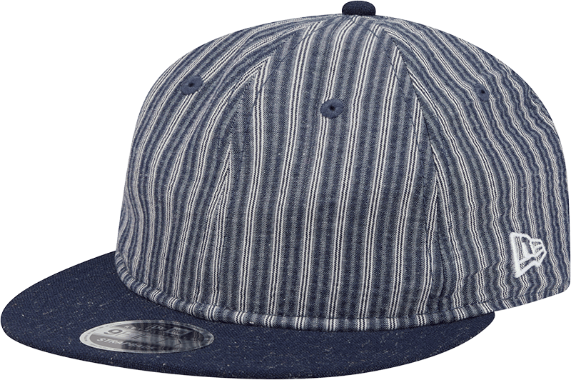 New Era Cap Gold Tier Linen Pinstripe Retro Crown 9FIFTY Adjustable Hat