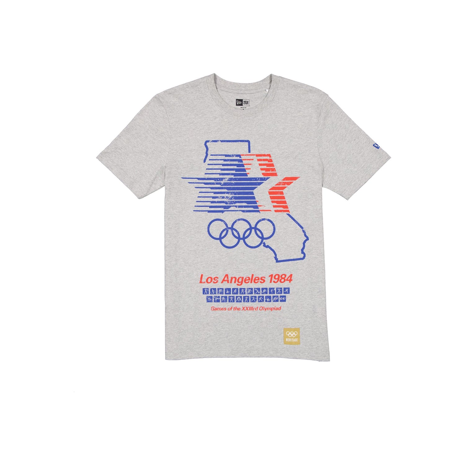 Olympic Heritage Los Angeles 1984 Olympic Games Gray T-Shirt