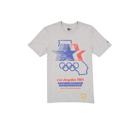 Olympic Heritage Los Angeles 1984 Olympic Games Gray T-Shirt - New Era Cap