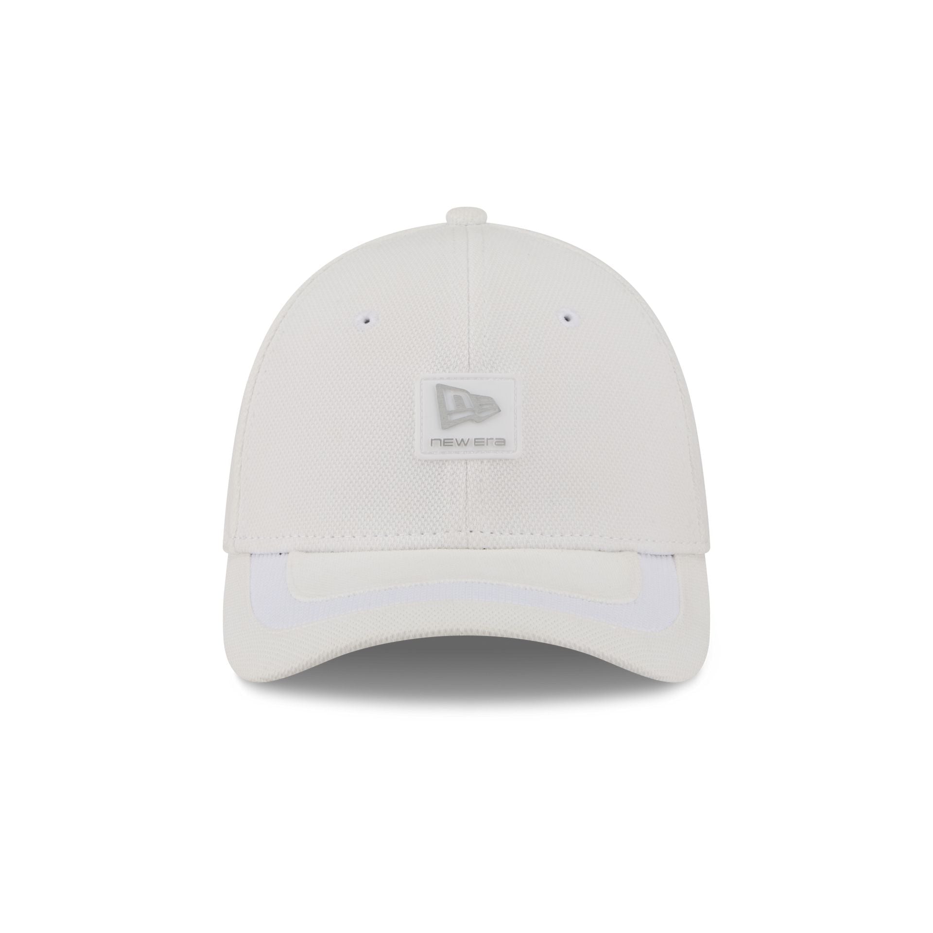 New Era Cap White Cotton 39THIRTY M-Crown Stretch Fit Hat