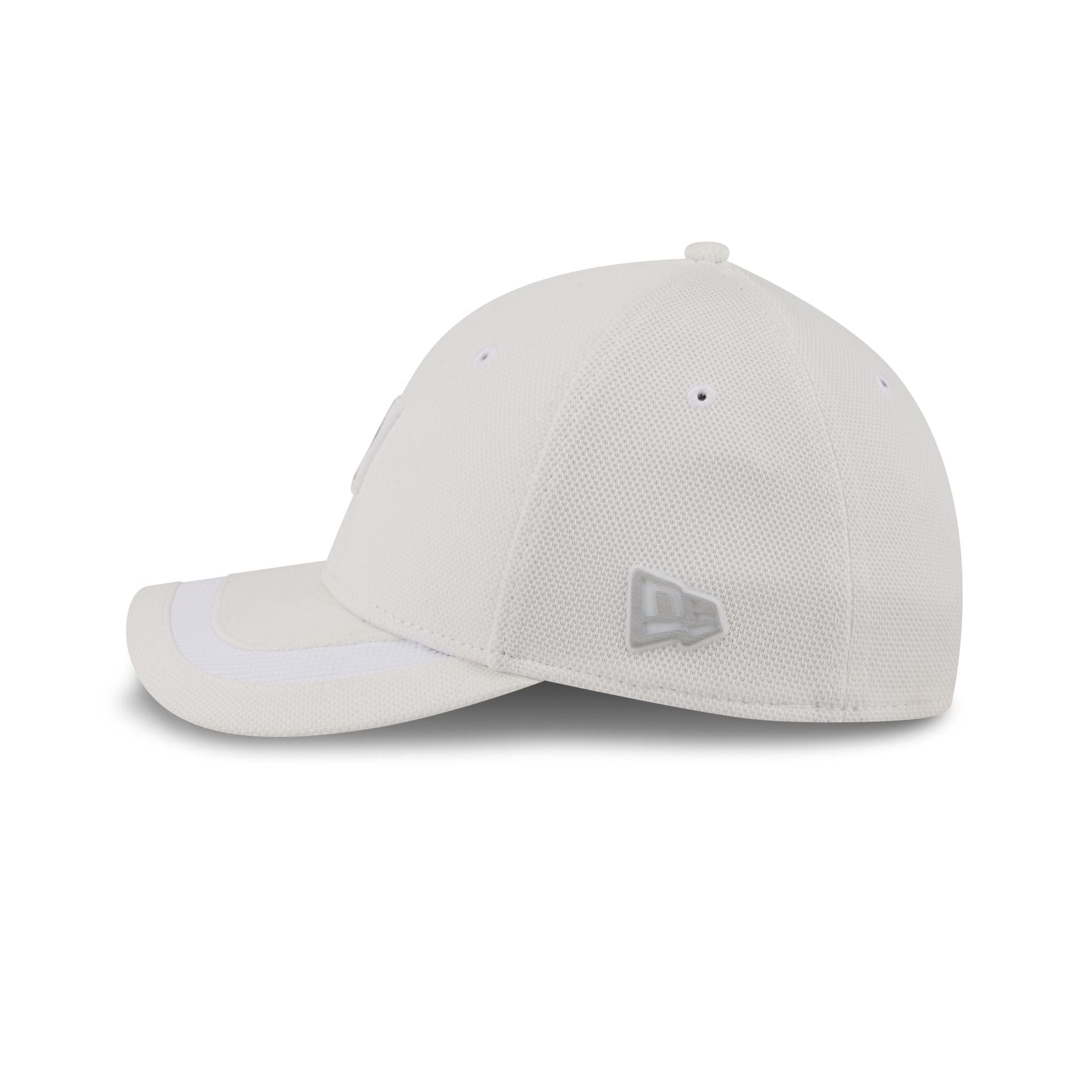 New Era Cap White Cotton 39THIRTY M-Crown Stretch Fit Hat