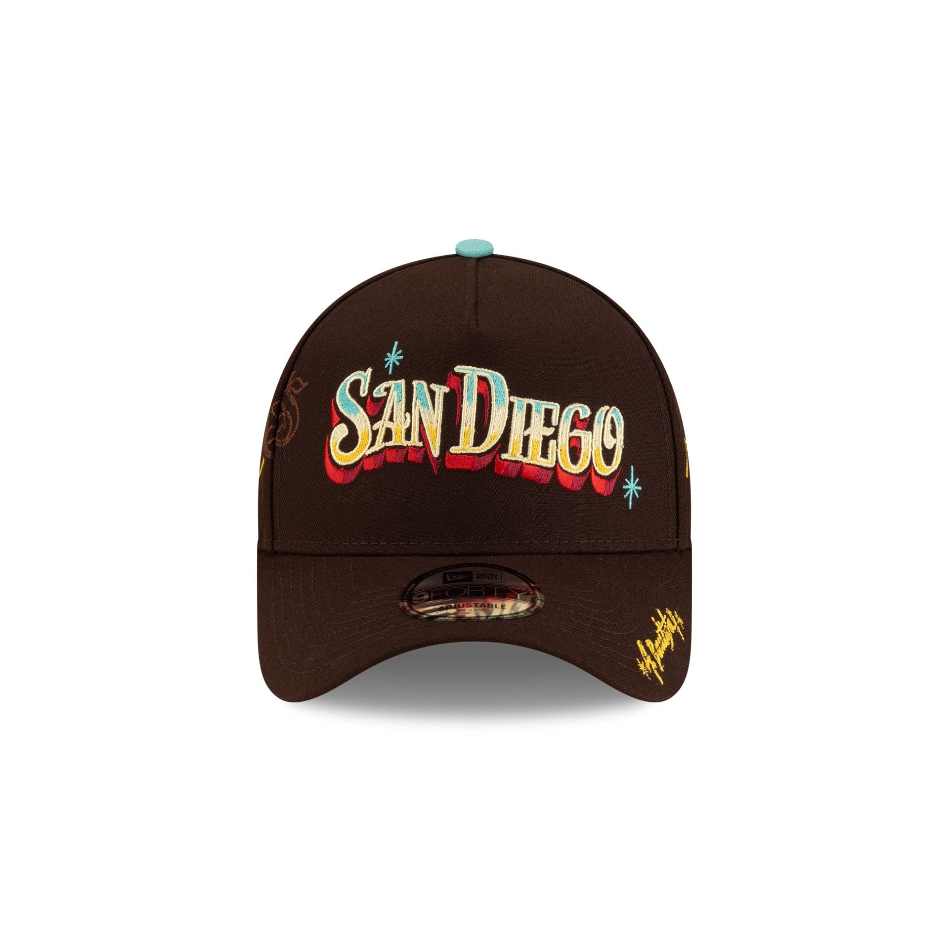 Rótulos Bautista x San Diego Padres Wordmark 9FORTY A-Frame Snapback Hat