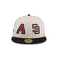 MLB 2026 MLB World Tour Mexico City Series Arizona Diamondbacks vs. San Diego Padres Pinstripe 59FIFTY Fitted Hat