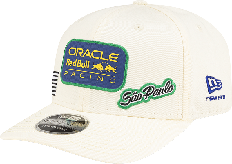 2026 Brazil Race Special Oracle Red Bull Racing Chrome White 9SEVENTY Stretch-Snap Hat
