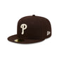 Philadelphia Phillies Brown Basic 59FIFTY Fitted Hat