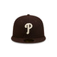Philadelphia Phillies Brown Basic 59FIFTY Fitted Hat
