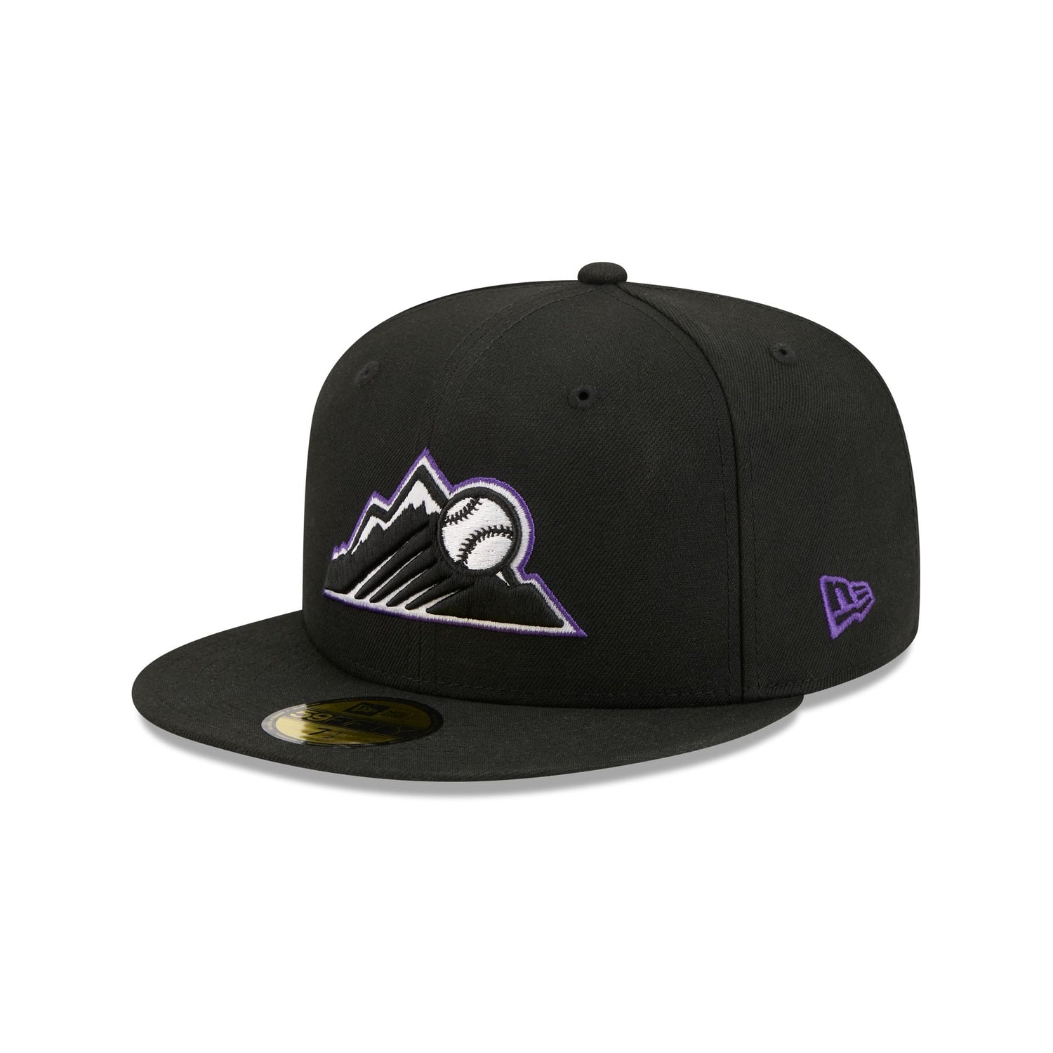 Colorado Rockies Black Basic 59FIFTY Fitted Hat