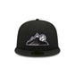 Colorado Rockies Black Basic 59FIFTY Fitted Hat