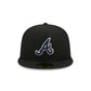 Atlanta Braves Black Basic 59FIFTY Fitted Hat