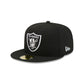 Las Vegas Raiders Black Basic 59FIFTY Fitted Hat