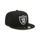 Las Vegas Raiders Black Basic 59FIFTY Fitted Hat
