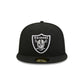 Las Vegas Raiders Black Basic 59FIFTY Fitted Hat