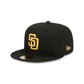 San Diego Padres Black Basic 59FIFTY Fitted Hat