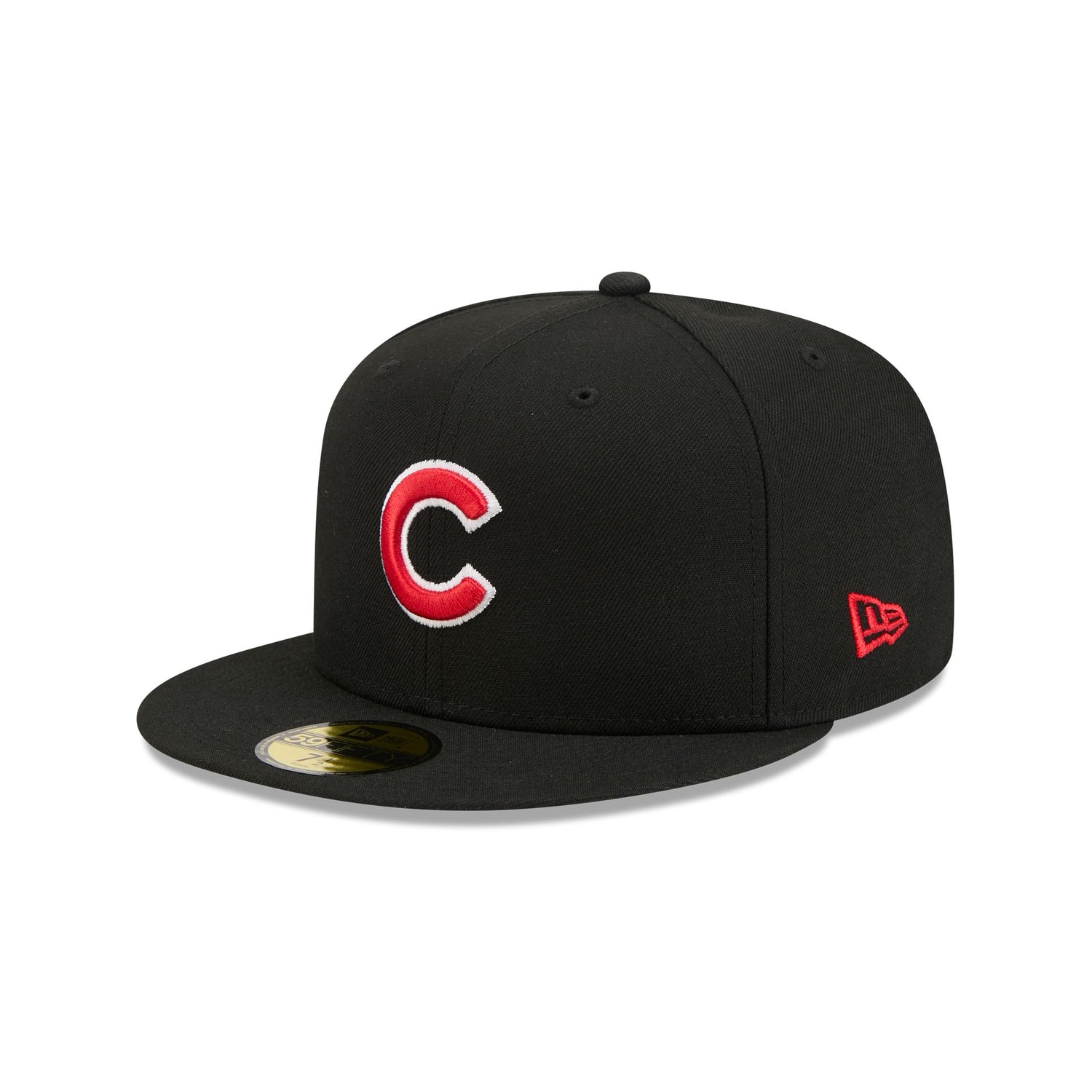 Chicago Cubs Black Basic 59FIFTY Fitted Hat