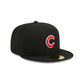 Chicago Cubs Black Basic 59FIFTY Fitted Hat