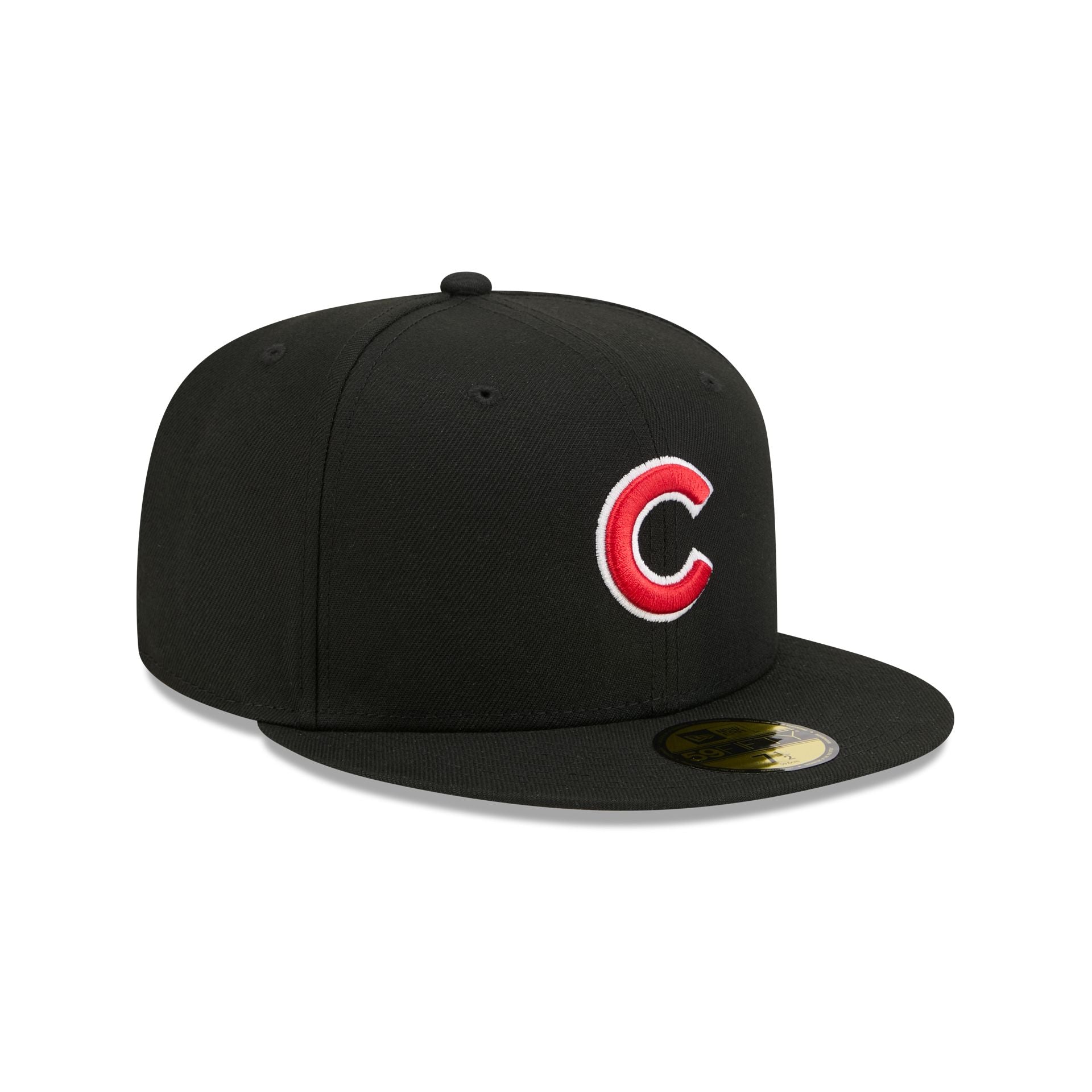 Chicago Cubs Black Basic 59FIFTY Fitted Hat