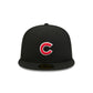 Chicago Cubs Black Basic 59FIFTY Fitted Hat