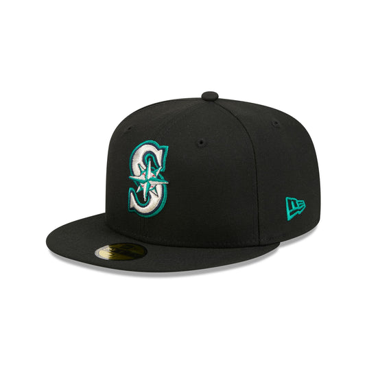 Seattle Mariners Black Basic 59FIFTY Fitted Hat - New Era Cap