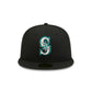 Seattle Mariners Black Basic 59FIFTY Fitted Hat