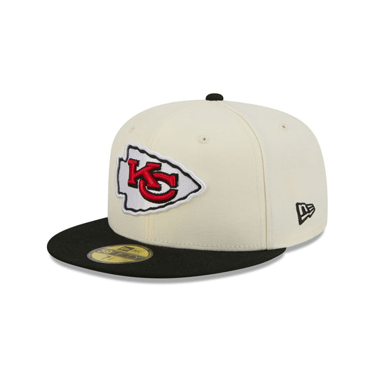 Kansas City Chiefs Chrome White Basic 59FIFTY Fitted Hat - New Era Cap