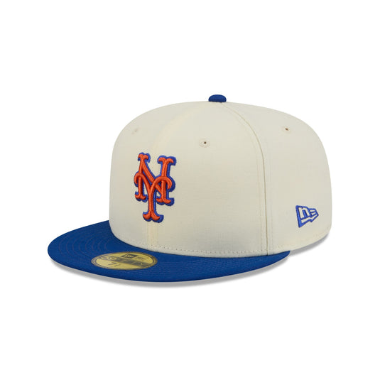 New York Mets Chrome White Basic 59FIFTY Fitted Hat - New Era Cap