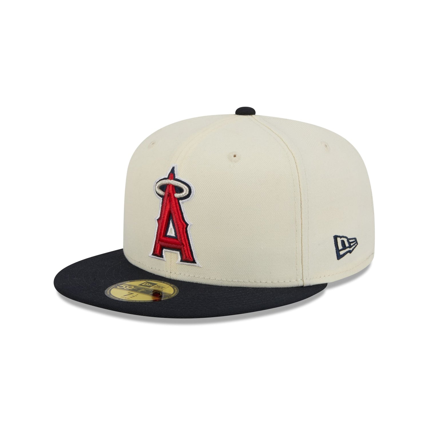 Los Angeles Angels Chrome White Basic 59FIFTY Fitted Hat