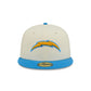 Los Angeles Chargers Chrome White Basic 59FIFTY Fitted Hat