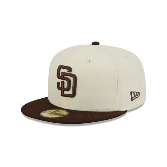 San Diego Padres Chrome White Basic 59FIFTY Fitted Hat - New Era Cap
