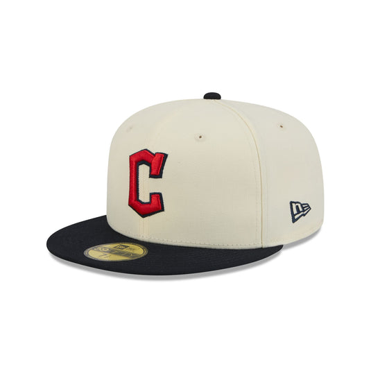 Cleveland Guardians Chrome White Basic 59FIFTY Fitted Hat - New Era Cap