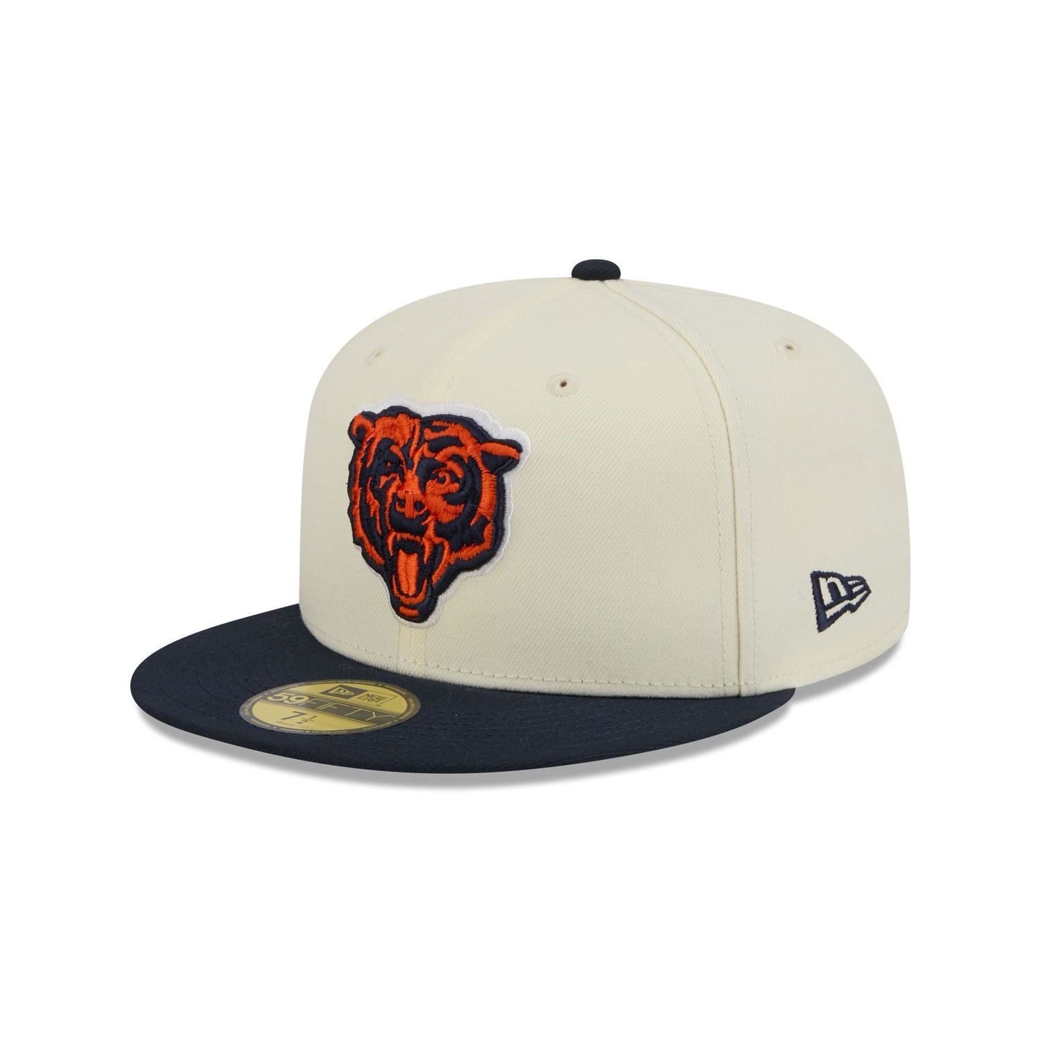 Chicago Bears Chrome White Basic 59FIFTY Fitted Hat