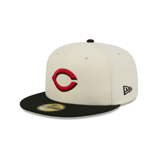 Cincinnati Reds Chrome White Basic 59FIFTY Fitted Hat - New Era Cap