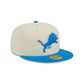 Detroit Lions Chrome White Basic 59FIFTY Fitted Hat
