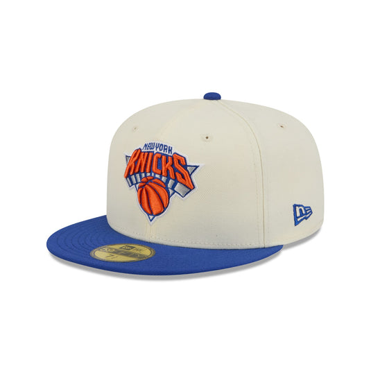 New York Knicks Chrome White Basic 59FIFTY Fitted Hat - New Era Cap