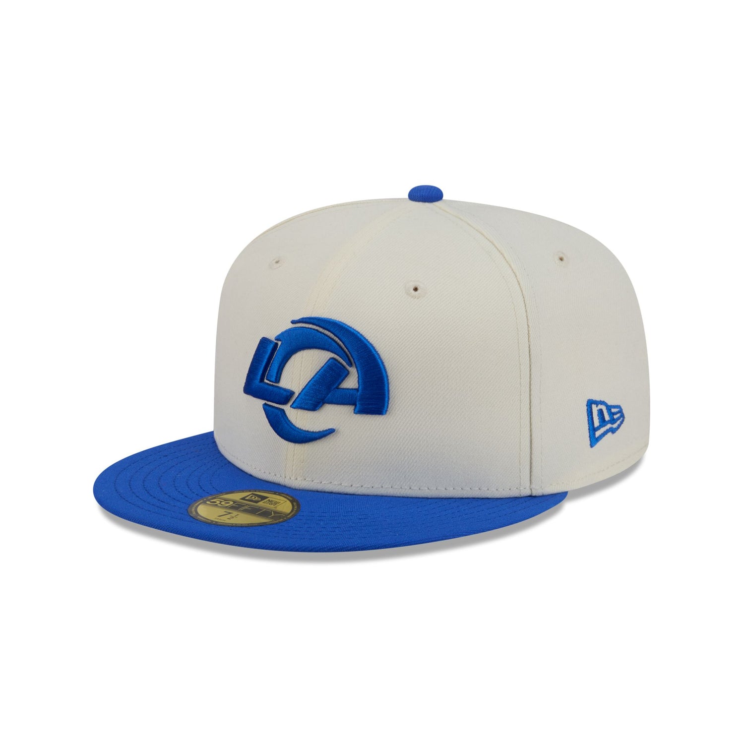 Los Angeles Rams Chrome White Basic 59FIFTY Fitted Hat