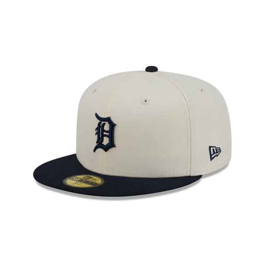 Detroit Tigers Chrome White Basic 59FIFTY Fitted Hat - New Era Cap