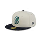 Seattle Mariners Chrome White Basic 59FIFTY Fitted Hat