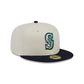 Seattle Mariners Chrome White Basic 59FIFTY Fitted Hat