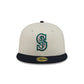 Seattle Mariners Chrome White Basic 59FIFTY Fitted Hat