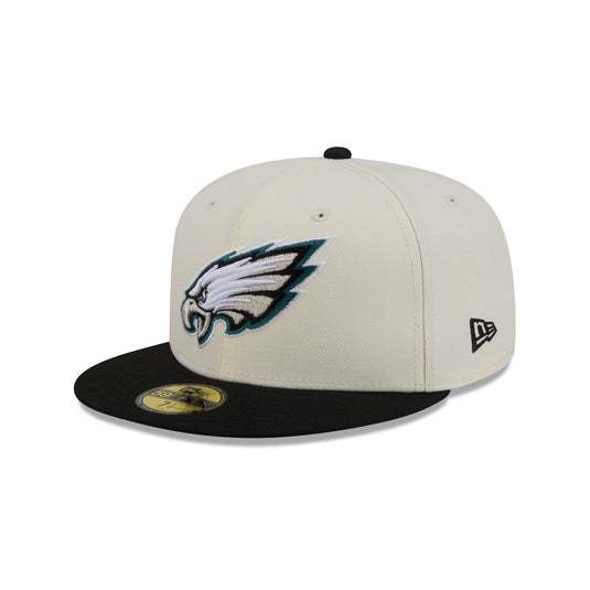 Philadelphia Eagles Chrome White Basic 59FIFTY Fitted Hat - New Era Cap