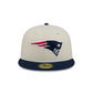 New England Patriots Chrome White Basic 59FIFTY Fitted Hat