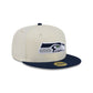 Seattle Seahawks Chrome White Basic 59FIFTY Fitted Hat