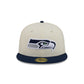 Seattle Seahawks Chrome White Basic 59FIFTY Fitted Hat