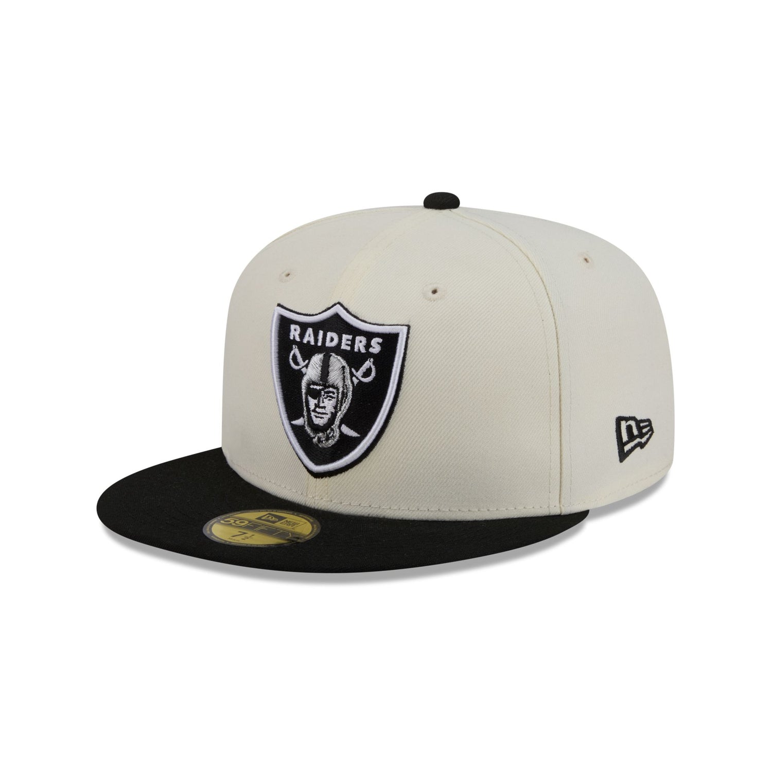 Las Vegas Raiders Chrome White Basic 59FIFTY Fitted Hat